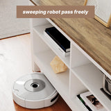 BVIUNTWO White TV Stand for TVs up to 75 Inch,Entertainment Center for 65+ inch TV Console Table with 6 Storage Cubby, Classic Television Stands for Living Room Bedroom, 70 Inch BVIUNTWO