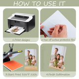 Framendino, 4 Pack Sublimation Photo Frames Blanks 5 x 7 Inch Heat Transfer Metal Picture Frames with Wood Base DIY Photo Prints Framendino