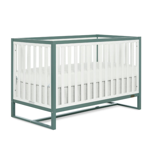 Dream On Me Arlo 5-in-1 Convertible Crib in Jungle Green, JPMA Certified, 3 Mattress Height Settings, Non-Toxic Finish, Made of Sustainable and Sturdy Pinewood