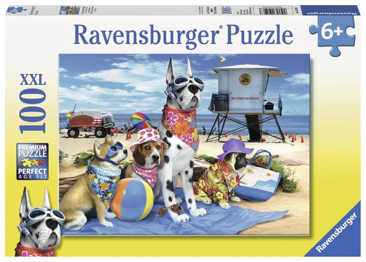 Ravensburger No Dogs on The Beach Jigsaw Puzzle | 100 Unique Pieces for Kids | Fun Family Activity | Anti-Glare Surface Ravensburger