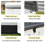 ZZM Large 67 Cu.ft Waterproof Storage Shed, Outdoor Storage Cabinet，Durable Resin Storage for Patio Furniture, Garden Tools, Pool Accessories, Mower Storage (Coffee) ZZM