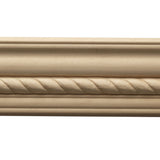 1338-4FTWHW Unfinished White Hardwood Rope Crown Moulding ORNAMENTAL