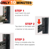 PMKES 84" H Garage Shelving Heavy Duty, Garage Storage Shelves 3200LBS Adjustable 6 Tier Metal Shelving Unit for Storage Rack Industrial Storage Rack Shelf, 2 Pack PMKES