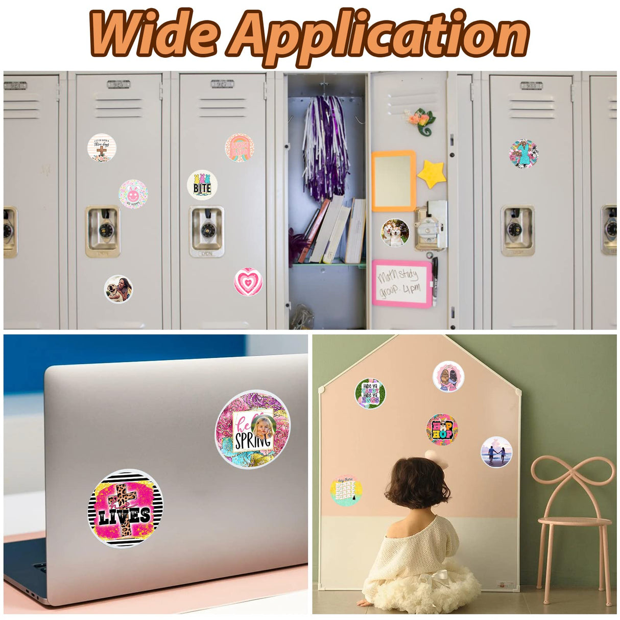 ZYNERY 34 PCS Sublimation Magnet Blanks, Sublimation Blank Fridge Magnets Printable Photos, Personalized Custom Magnets for Refrigerator Decoration, Kitchen, Office, Wall (Round Diam 5.5cm) ZYNERY