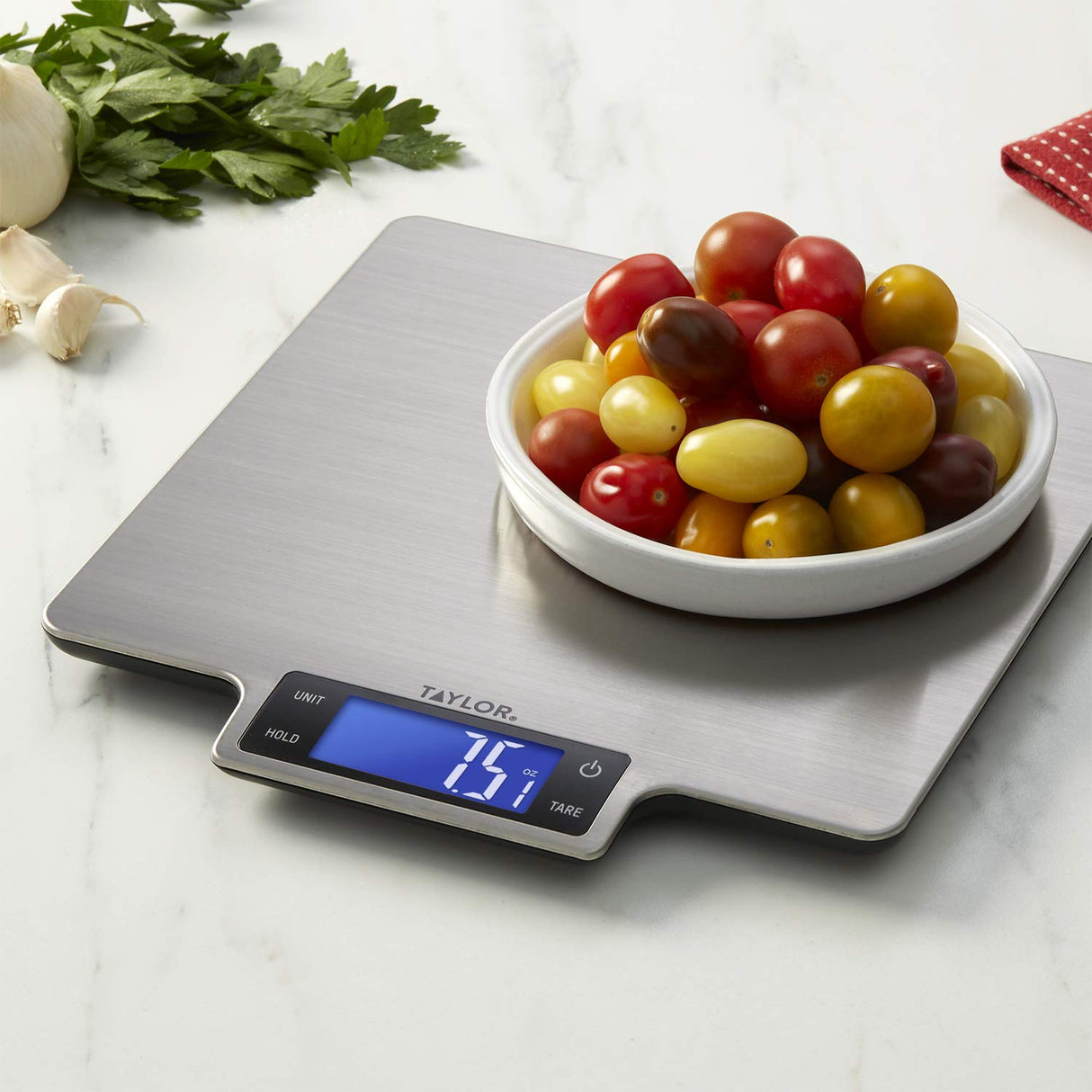 Taylor 22lb Ultra-Precise Digital Stainless Steel Household Kitchen Scale, One, Silver Taylor