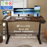 BUNOEM Dual Motor 63x30 Height Adjustable Electric Standing Desk,Height Stand Up Computer Desk,Sit and Stand Home Office Desk with Splice Board,(Rustic Brown Top, Black Frame) BUNOEM