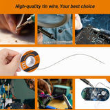TOWOT 63-37 High Purity Tin Lead Rosin Core Solder Wire for Electrical Soldering, Content 1.8% Solder flux (1.0mm, 50g) TOWOT