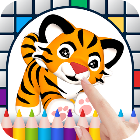 Tigers Color by Number - Free Pixel Art Game - Coloring Book Pages - Happy, Creative & Relaxing - Paint & Crayon Palette - Zoom in & Tap to Color - Share Creations with Friends! Three Infinity