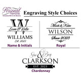 Custom Engraved Slate Coasters Set of 4 - Monogrammed Coasters for Drinks, Weddings, Couples, Anniversaries - Personalized (Square) My Personal Memories