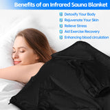 Infrared Sauna Blanket-Sauna Blanket, Far Infrared Sauna, Portable Infrared Sauna for Home, 176℉ Max, 30-90 MinTimer, 6 ft X 3 ft Saupaolo