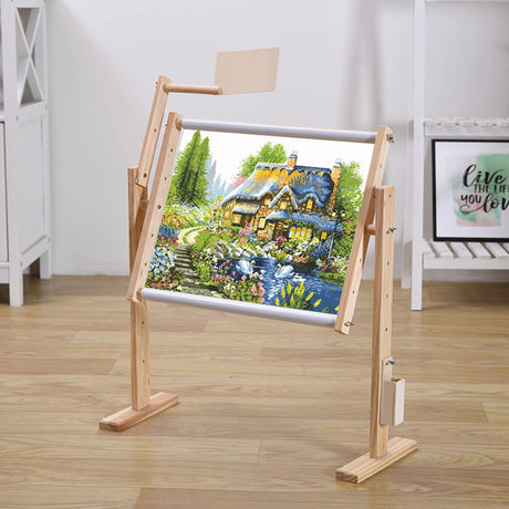 Adjustable Cross Stitch & Embroidery Hoop Stand - Tapestry & Quilting Frame Stand with 5 Height Levels (20" x 15.7") awagas