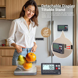 AWLKIM® Digital Kitchen Food Scale -Detachable Display Electronic Weight Scale for Baking, Bread Making & Coffee Brewing, 304 Stainless Steel Platform, Backlit LCD, Count Mode, Wall-Mount & Tilt Stand AWLKIM