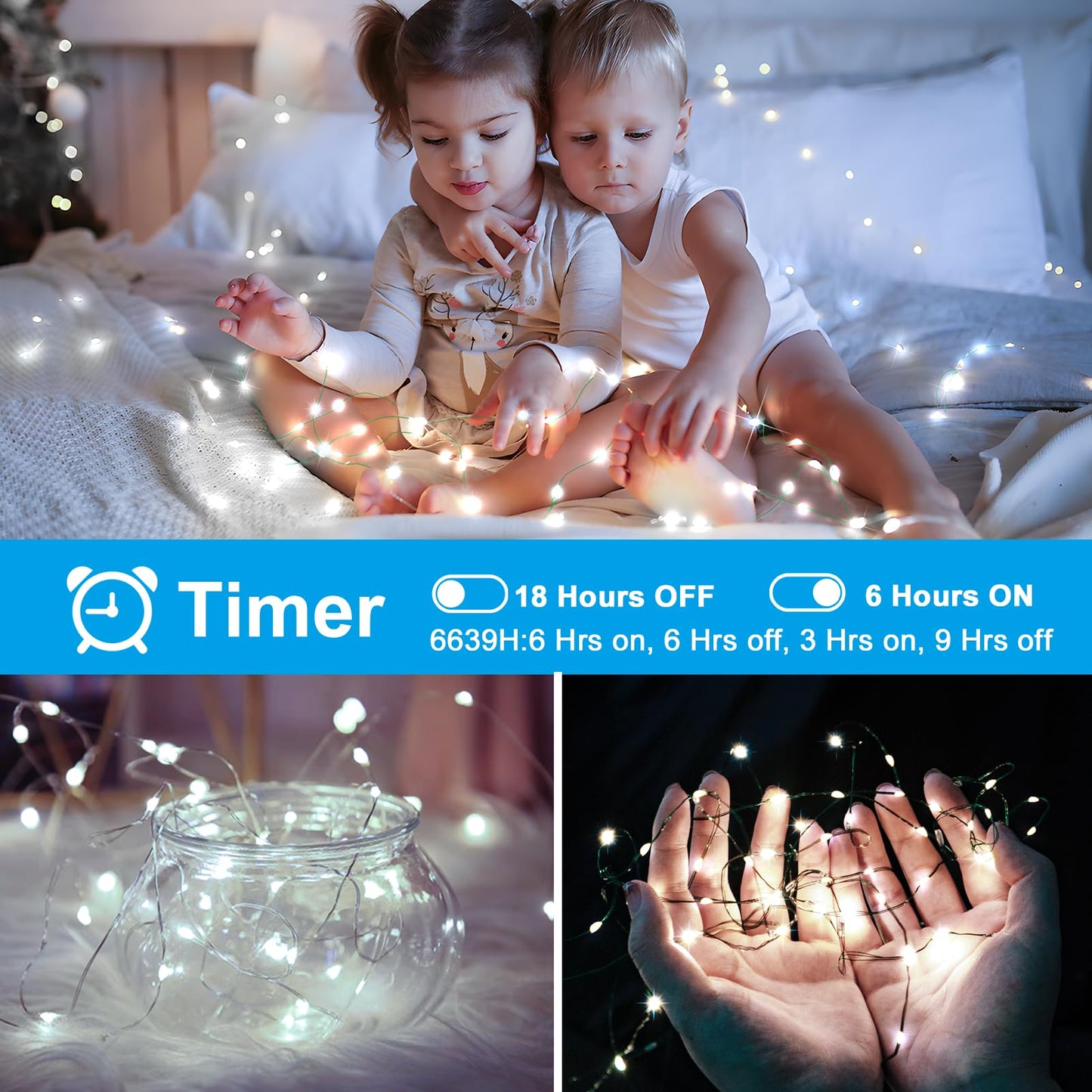 KNONEW 170FT Outdoor Christmas Fairy Lights Plug in,500 LED String Lights Outdoor Waterproof 8 Modes Memory Times for Wedding Bedroom Walls Garden Trees Decoration(Cool White)