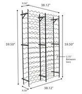 Sorbus Wine Rack Freestanding Floor - Wine Bottle Holder Holds 150 Bottles of Wine - 150 Bottle Capacity Wine Storage for Any Bar, Wine Cellar, Kitchen, Dining Room Sorbus