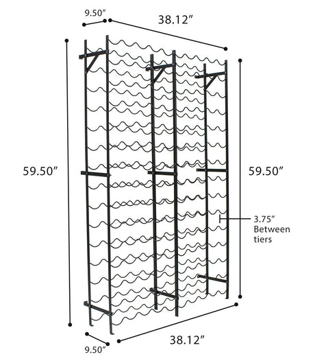 Sorbus Wine Rack Freestanding Floor - Wine Bottle Holder Holds 150 Bottles of Wine - 150 Bottle Capacity Wine Storage for Any Bar, Wine Cellar, Kitchen, Dining Room Sorbus