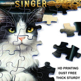 crowm Jigsaw Puzzles for Adults 1000 Pieces, The Sewing Room Cat Challenging Puzzles for Game Nights Living Room Art Decor & Sewing Lovers Gifts crowm