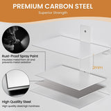 Fun Memories Invisible Floating Bookshelves for Wall, 8 Tier Vertical Spine Book Tower, Heavy Duty Floating Book Shelves Metal Book Organizers for Home Office, 4 Pack, White Fun Memories
