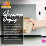 Microfleur Microwave Flower Art Press Kit for Kids and Adults - DIY with Washable Absorbent Cloth, Ideal for Plant Lovers 5" (13 cm) Microfleur