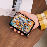 DIY Diamond Painting Kit Card Bag Dolphin Pattern Compact Portable Card Holder Multi Card Position Mini Wallet Bank Card Coin Storage Bag Personalised Creative Handmade Gift Tontut