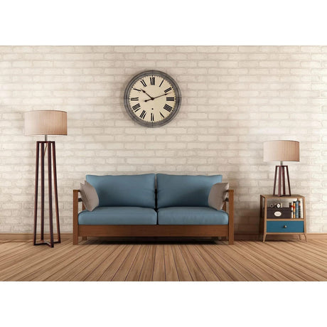 Adesso 1504-15 Quinn Floor Lamp, 60 in, 150 W Incandescent/CFL, Walnut Birch Wood, 1 Wooden Lamp , White Adesso