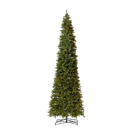 13ft. Artificial Slim Green Mountain Pine Christmas Tree with 1360 Warm White LED Lights and 3924 Bendable Branches Nearly Natural