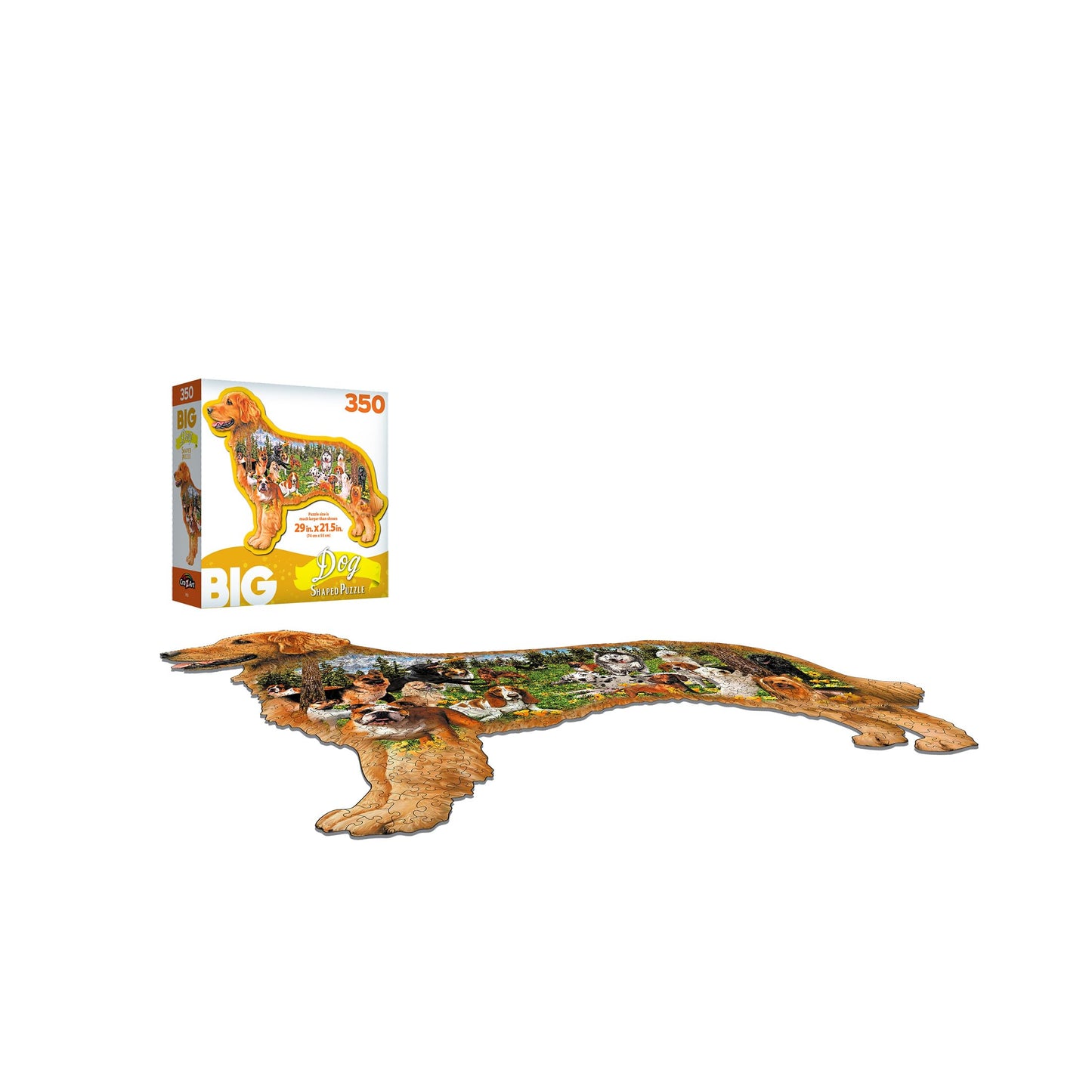 RoseArt - Big Shaped - Dog Park - 350XL Piece Jigsaw Puzzle for Adults