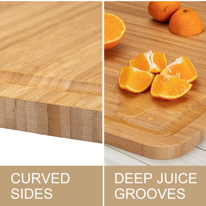 30" Extra Large Bamboo Cutting Boards for Kitchen, Wooden Chopping Board with Juice Groove, Reversible Butcher Block Cutting Board Carving Board for - WoodArtSupply