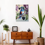 DOMROM Framed Paint by Numbers Kit for Adults Beginners with Wooden Easel, DIY Hummingbird Paint by Number Kit on Canvas, DIY Oil Painting Kits for Home Wall Decor Gift 12x16inch DOMROM