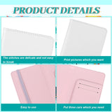 6 Pieces DIY Sublimation Passport Holder Covers, PU Leather Blank Heat Transfer Travel Passport Book Holder Wallet Cover for Passport, Business Cards, Credit Cards, Boarding Passes(Pink+Gray) Easywiny
