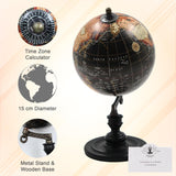 Hosley 10 Inch High Globe on Wooden Stand. A great gift for Father's Day for your Home birthdays holidays and special events. O9 Hosley