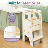 GroowingMind Toddler Tower - Adjustable Montessori Multi-Use Toddler Kitchen Stool, Safe Toddler Tower, Essential Toddler Game Changer- Perfect Toddler Chair GroowingMind
