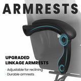 N-GEN GAMING Video Gaming Chair with Footrest High Back Ergonomic Comfortable Office Computer Desk with Lumbar Support Height Adjustable with PU Leather Recliner for Adults Women Men (Black) N-GEN GAMING