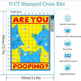 Eiazuiks Stamping Cross Stitch Kit,Cats Counting Cross Stitch Kit for Adult Beginners, Full Line DIY Cross Stitch Stitching Kit for Home Decor Cross Stitch Patterns 12x16 inches Eiazuiks
