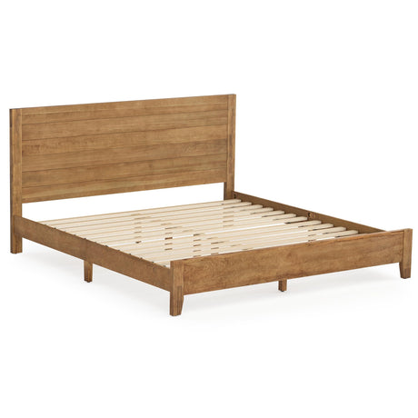 Cozyman Bed Frame King Size, Acacia Wood Platform with Headboard, No Box Spring Needed, 800lb Capacity, Non-Slip Without Noise, Easy Assembly, Dark Wood Cozyman