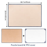 Tektalk Jigsaw Puzzle Board Portable Puzzle Mat with Puzzle Dustproof Cover for Puzzle Storage Puzzle Saver, Non-Slip Surface, Up to 1000 Pieces - Khaki Tektalk