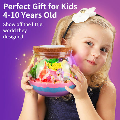 Envyvip Unicorn Gifts for Girls 4-12 Years Old, Unicorn Crafts Kit for Kids, Light Up Decoration with Remote Control - Arts and Crafts for Kids, Birthday Gifts Toys for Girls Age 4 5 6 7 8 9 10 11 12 Envyvip