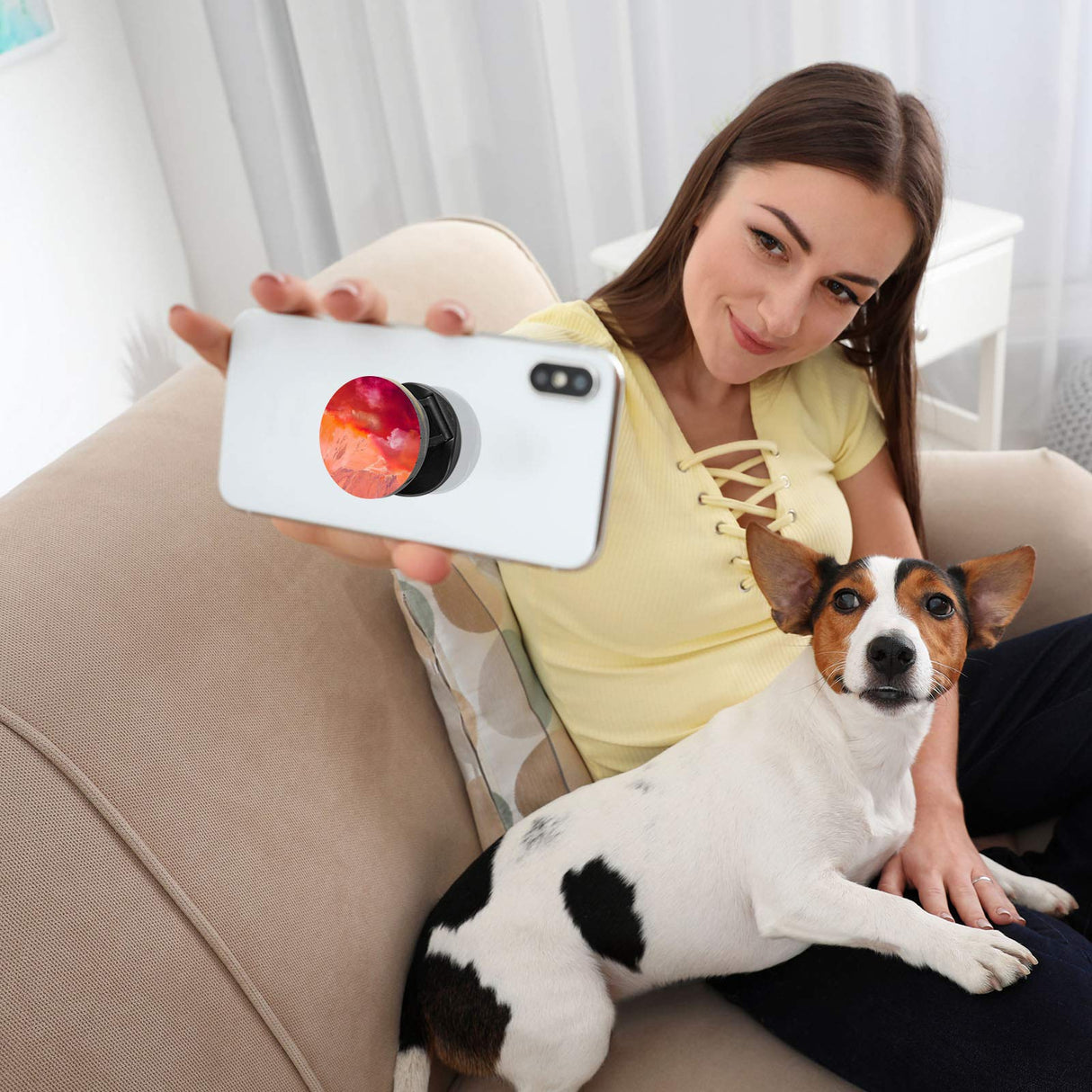 Weewooday 30 Phone Grip Holder with Double-Sided Sticker Phone Finger Expanding Stand Holder for Almost Phones Cases (Black) Weewooday