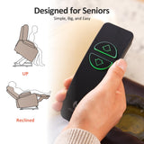 MCombo Power Lift Recliner Chair with Extended Footrest for Elderly People, Fabric 7283 (Brown, Large) MCombo