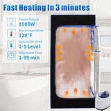 HUAMYTH Sauna Box, Portable Sauna for Home, Personal Steam Sauna with Steamer, 99 Minute Smart Timer, 9 Level, Remote Control, Personal Steam Room for Spa, Indoor HUAMYTH