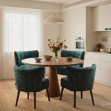 GarveeHome Modern Wingback Living Room Chair,Armless Lounge Chair with Wood Legs Upholstered Makeup Vanity Tufted Side Chair Fabric Comfy with Decor Back for Living Room Bedroom Patio GarveeHome