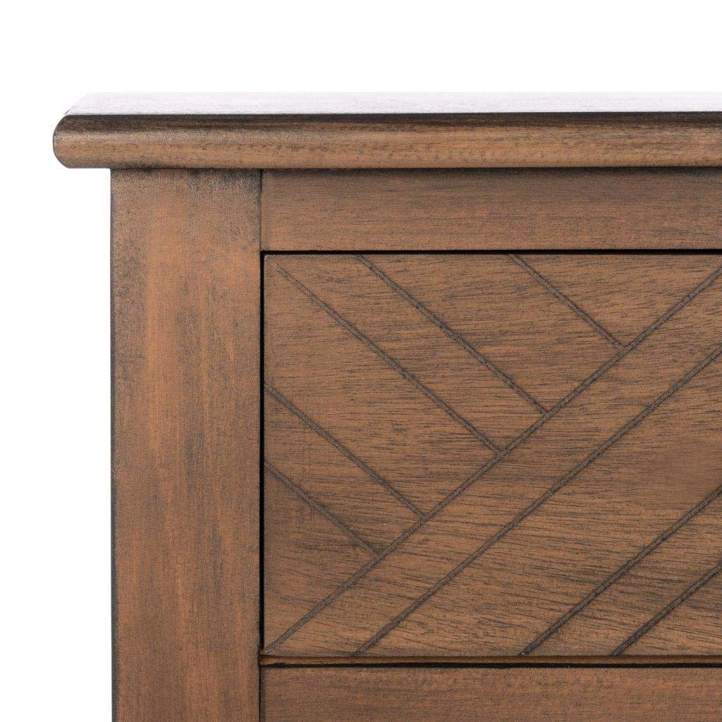SAFAVIEH Home Collection Peyton Brown 2-Drawer Console Table CNS5704C Safavieh