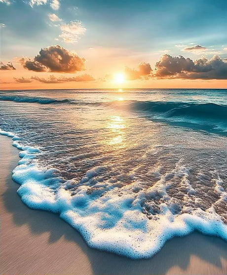 Ocean Wave Diamond Art Painting Kits for Adults - Full Drill Diamond Dots Paintings for Beginners, Round 5D Paint with Diamonds Pictures Gem Art Painting Kits DIY Adult Crafts Kits 16x20 in CALUOHO