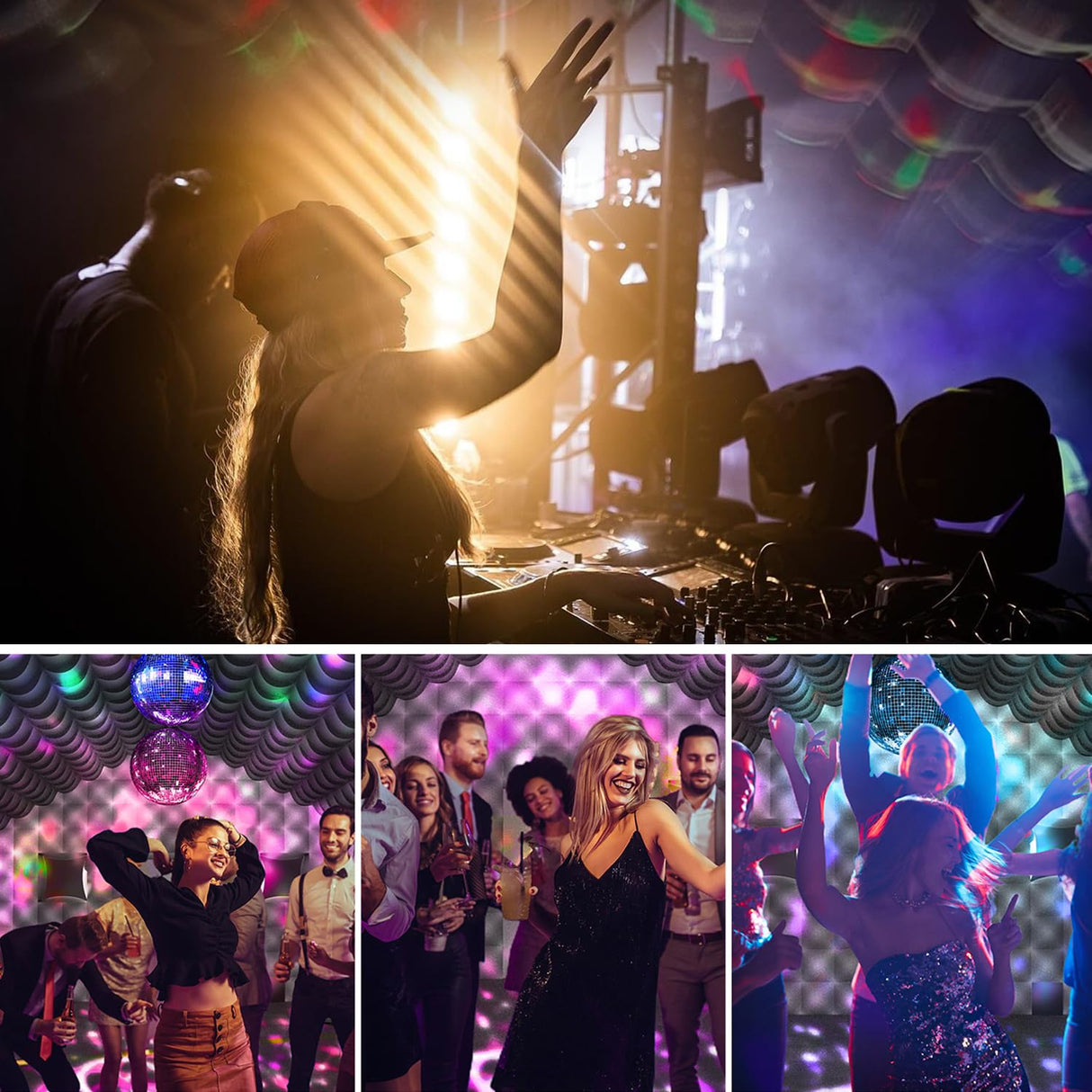 WUHUWOO Inflatable Nightclub 20x16.8x12 Ft, Large Black Inflatable Club Tent with 950w Blower and Logo Area, Inflatable Party Tent for Adults Birthday Backyard Wedding Rental (Black, 20x16.8x12 Ft) WUHUWOO