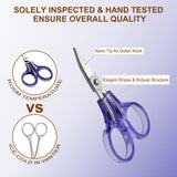 PAFASON Sharpest & Precise Stainless Steel Curved Straight Thread Yarn Fabric Cutting Scissor with Safety Cap & TSA Complied Ideal for Embroidery Quilting Sewing Knitting Crafting Cross Stitch Crochet Pafason