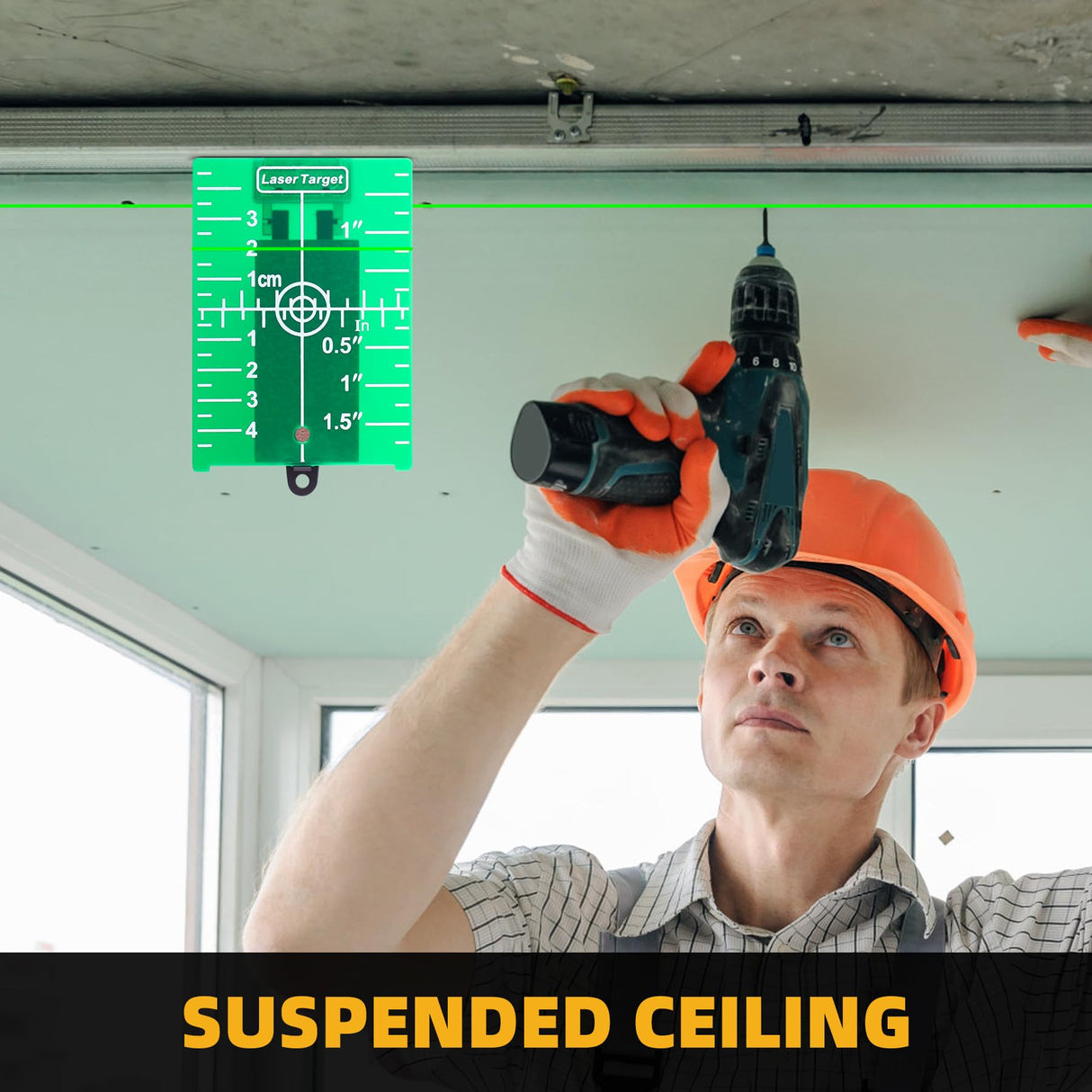 RONGPRO Laser Level Self Leveling - 98Ft/30M Dual Modules Green Cross Line Laser Leveler Tool for Indoor Outdoor Construction Picture Hanging Home Renovation RONGPRO