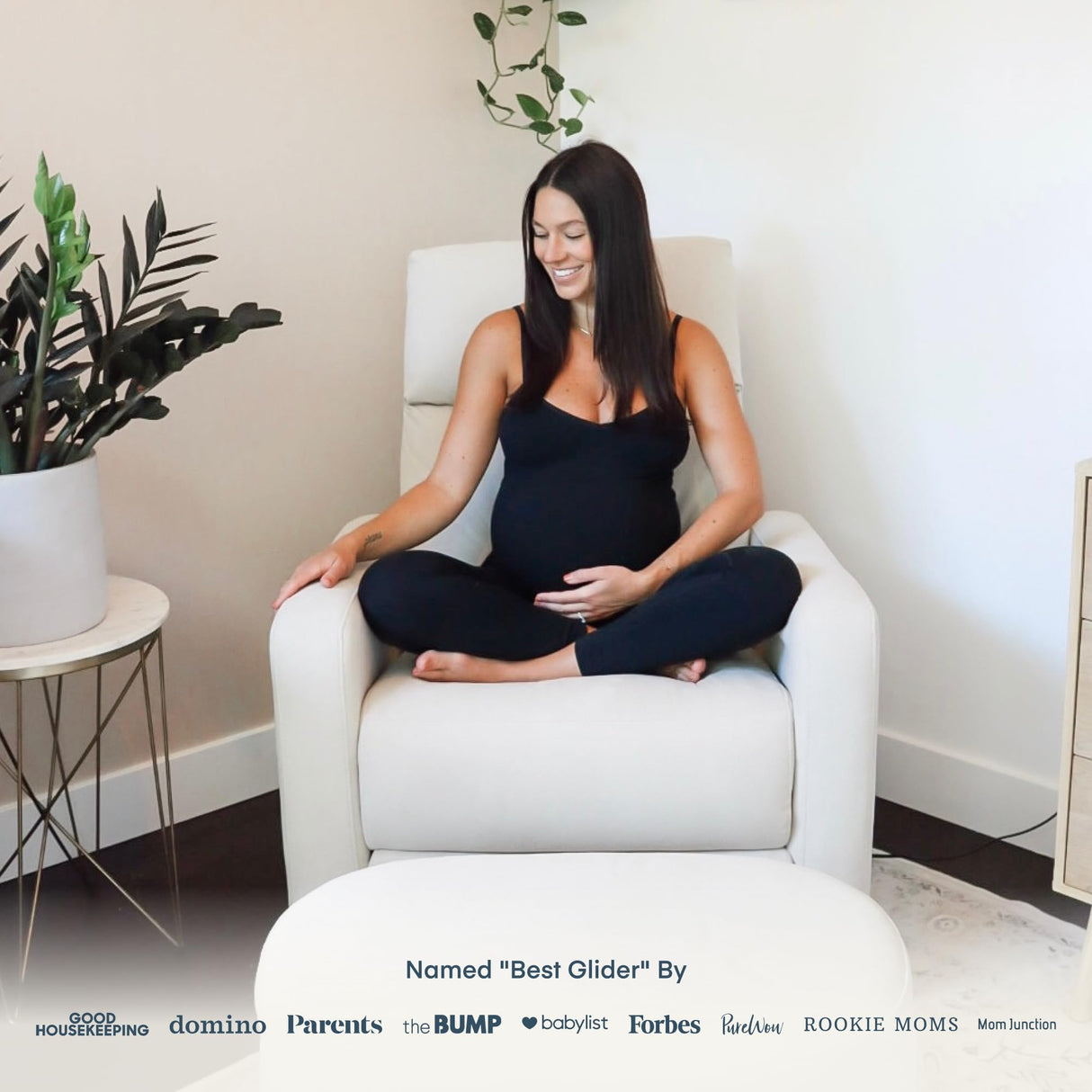 Nurture& The Glider Plus - Premium Nursery Power Recliner | Swivel Chair with Adjustable Head Support and Adjustable Lumbar Support | Built-in USB - The Ultimate Comfort for Nursing, Relaxing (Ivory) Nurture&