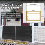 Swinging Door, Solid Wood Swinging Door with 3 Spring Hinges, Interior Dutch Door for Hallway Kitchen Bar Pub Entrance Partition, 35.4x23.6inch / Black DouSeiAi