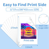 HTVRONT Sublimation Paper 11x17 Inch - 120 Sheets Easy to Transfer Sublimation Paper for T-shirts, Tumblers, Mugs (A3) HTVRONT
