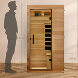 Dynamic Saunas Elite 1 Person Compact Ultra Low EMF FAR Infrared Sauna with Red Light Therapy & Bluetooth Speakers - Personal Indoor for Home & Gym DYNAMIC SAUNAS