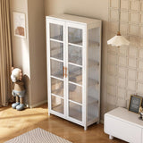 Glass Display Cabinet, 5-Tier Curio Cabinet with Glass Doors, Metal Display Case with Adjustable Shelves, Display Cabinet for Collectibles & Toy Organizer for Home, Office, Playroom, Living Room Orixal